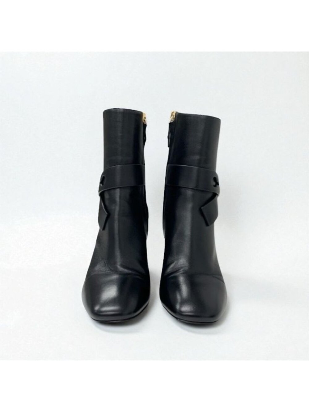 Louis Vuitton Silhouette Line Boots Short Shoes Leather Black Gold Logo - Picture 3 of 9